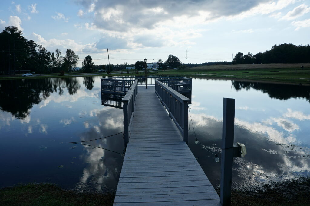 Pond at FigMINT Farms