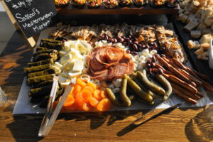 Grazing table at FigMINT Farms.
