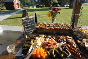 Grazing table at FigMINT Farms.