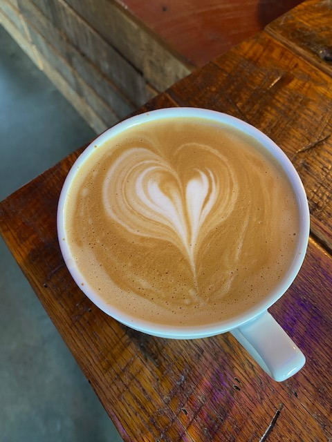 Latte on a table